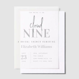 Wir sind auf Cloud 9 Party des modernen Brautparty