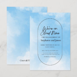 Wir sind auf Cloud Nine Antwortkarte RSVP Karte