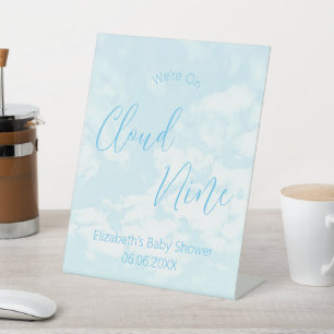 Wir sind auf Cloud Nine Baby Dusche Sockelschild