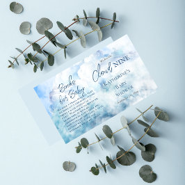 Wir sind auf Cloud Nine Baby Showbüchern für Baby Begleitkarte