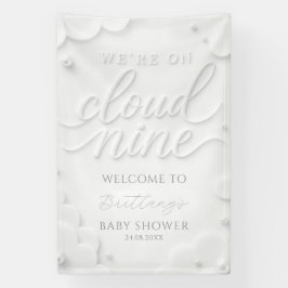 Wir sind auf Cloud Nine Baby Shower Begrüßung Banner