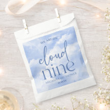 Wir sind auf Cloud Nine Blue Baby Dusche