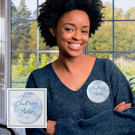 Wir sind auf Cloud Nine Blue Boy Baby Duschtücher Button