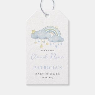 Wir sind auf Cloud Nine Boy Baby Dusche Geschenkanhänger