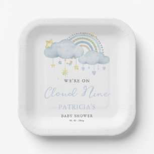 Wir sind auf Cloud Nine Boy Baby Dusche Pappteller