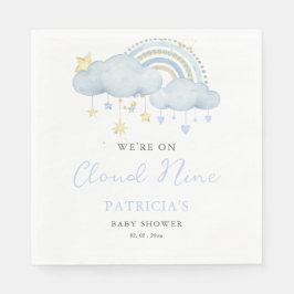 Wir sind auf Cloud Nine Boy Baby Dusche Serviette