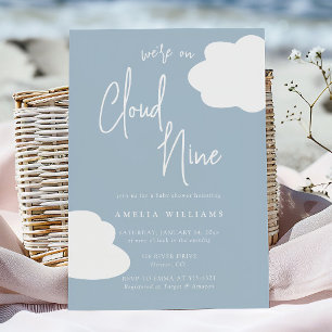 Wir sind auf Cloud Nine Gender Neutral Baby Dusche Einladung