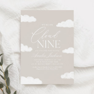 Wir sind auf Cloud Nine Gender Neutral Baby Dusche Einladung