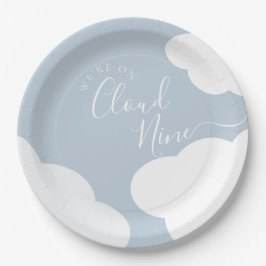 Wir sind auf Cloud Nine Paper Plate Pappteller