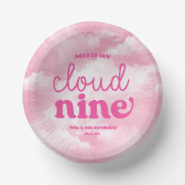 Wir sind auf Cloud Nine Pink 9. Geburtstagsparty Pappteller