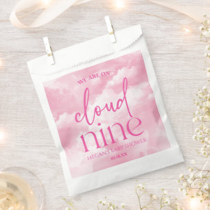 Wir sind auf Cloud Nine Pink Baby Dusche Geschenktütchen