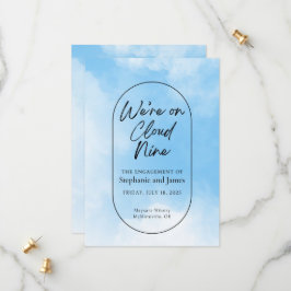 Wir sind auf Cloud Nine Verlobungsfeier-Einladung Save The Date