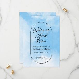 Wir sind auf Cloud Nine Verlobungsfeier-Einladung Save The Date
