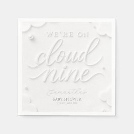 Wir sind auf Cloud Nine Weiße Wolken Baby-Party Serviette
