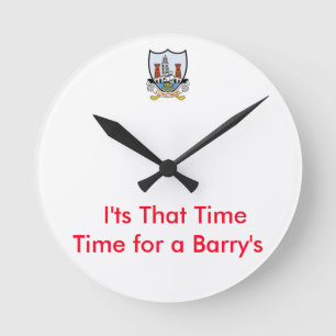 Wir sind auf Cork-Zeit - Zeit für eine Tasse Tee. Runde Wanduhr