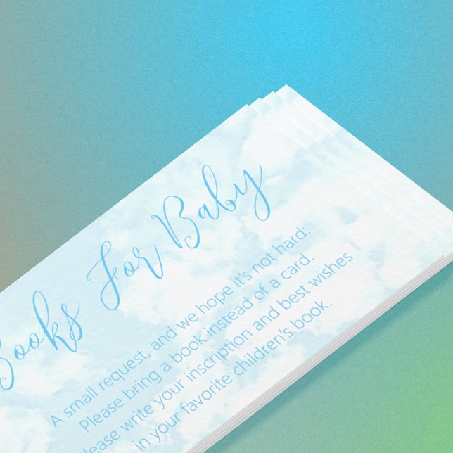 Wir sind auf dem Cloud Nine Book for Baby Shower Begleitkarte (Von Creator hochgeladen)