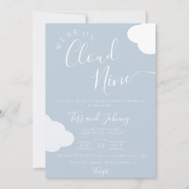Wir sind auf der Cloud Nine Baby Shower Einladung