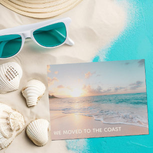 Wir sind auf die Coast Beach Zuhause umgezogen Ankündigung