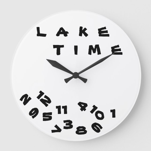 "WIR SIND AUF ***LAKE TIME***" MIT DIESEM COOLEN K GROßE WANDUHR (Vorderseite)