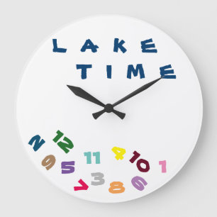 "WIR SIND AUF ***LAKE TIME***" MIT DIESEM COOLEN K GROßE WANDUHR