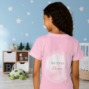 Wir sind auf Wolke 7 Große Schwester Rosa Mädchen- T-Shirt