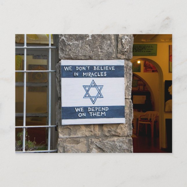 Wir sind auf Wunder angewiesen Postkarte (Vorderseite)