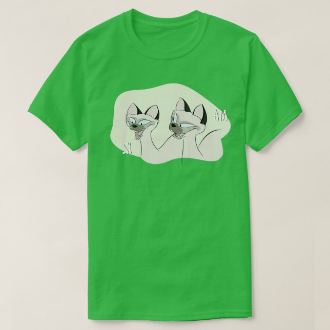 Wir sind auf Wunsch Siamesen  T-Shirt (Design vorne)