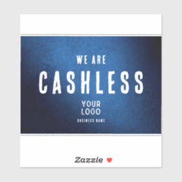 Wir sind bargeldlos - Blue Grunge Gradient Vinyl Aufkleber