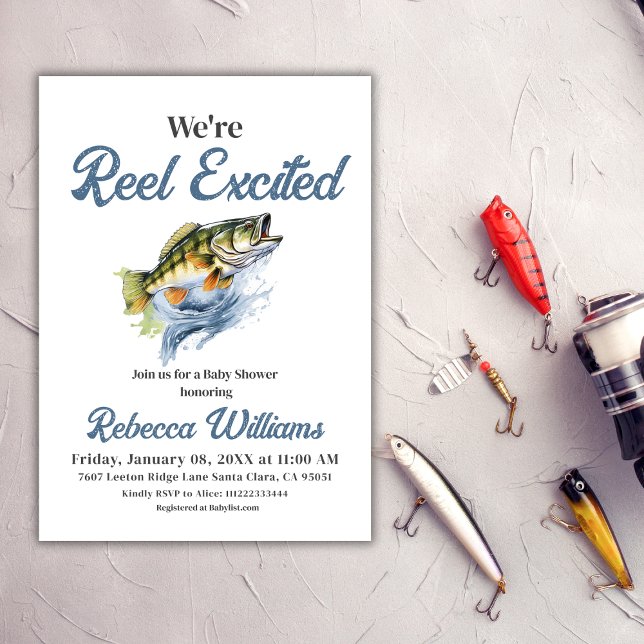 Wir sind begeistert kleine Fisherman Baby Dusche Einladung (Von Creator hochgeladen)