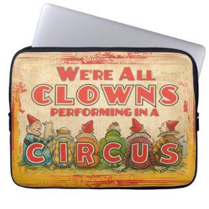 Wir sind Clowns Vintager Zirkus-Karneval Kitsch Sp Laptopschutzhülle