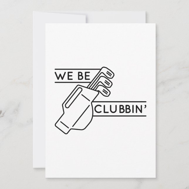 Wir sind Clubbin" Dankeskarte (Vorderseite)