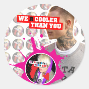 WIR SIND COOL ALS SIE (Reihe 2) Runder Aufkleber