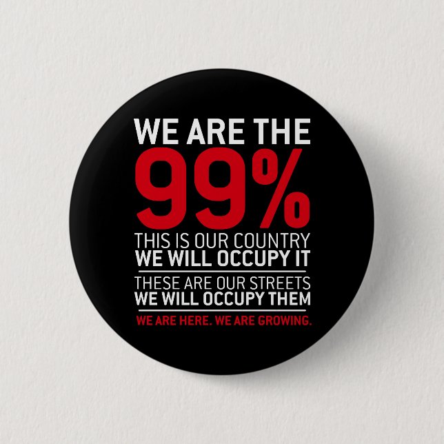 Wir sind das 99% - 99-Prozent-Occupy Wall Street Button (Vorderseite)