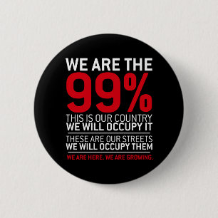Wir sind das 99% - 99-Prozent-Occupy Wall Street Button
