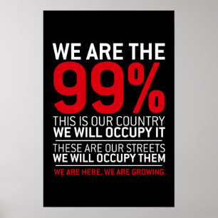 Wir sind das 99% - 99-Prozent-Occupy Wall Street Poster
