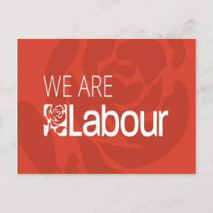 Wir sind das Logo der Rose Arbeit Postkarte