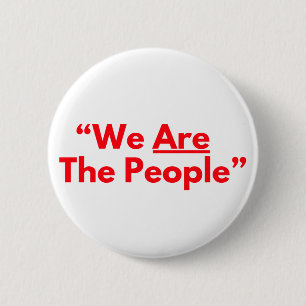 Wir Sind Das Volk Roter Text Taxifahrer Button