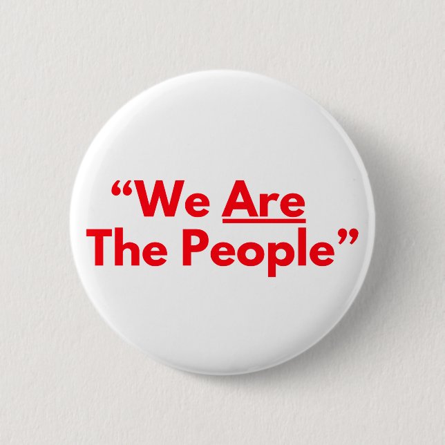 Wir Sind Das Volk Roter Text Taxifahrer Button (Vorderseite)