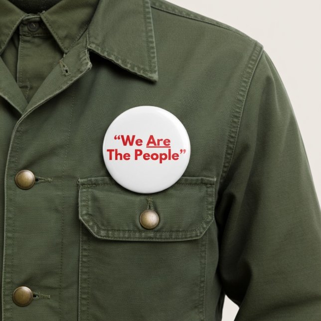 Wir sind das Volk Roter Text Taxifahrer Button (Von Creator hochgeladen)