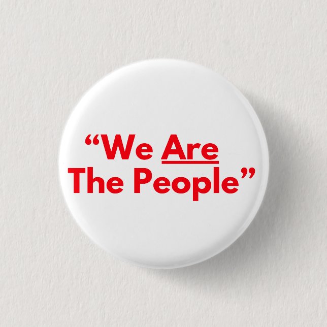 Wir sind das Volk Roter Text Taxifahrer Button (Vorderseite)