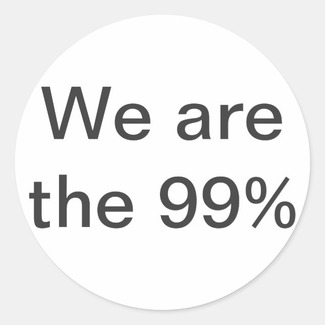 Wir sind der 99%ige Aufkleber (Vorderseite)