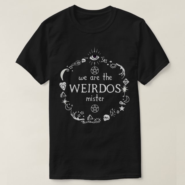 Wir sind der Weiß-Mister-Horror Satanic Goth Athe T-Shirt (Design vorne)