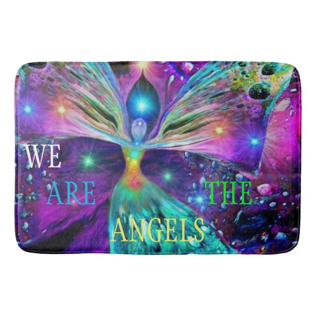 WIR SIND DIE ANGELS SHOWER CURTAIN BADEMATTE (Vorderseite)
