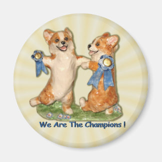 "Wir sind die Champions!" Corgi Magnet
