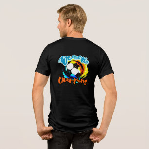 Wir sind die Champions Fußball-Grafik Tri-Blend Shirt