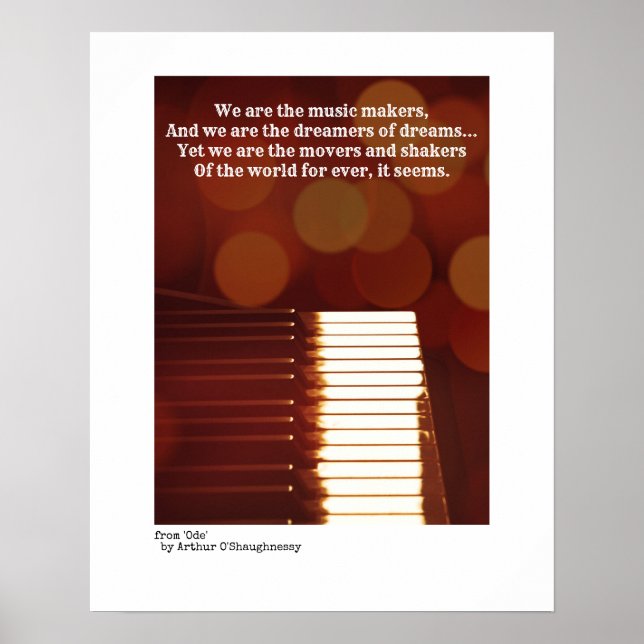 Wir sind die Musiker, die A O'Shaughnessness zitie Poster (Vorne)