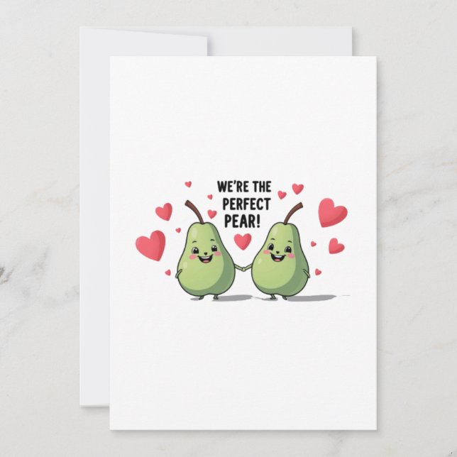 wir sind die perfekte Birne! Feiertagskarte (Vorderseite)