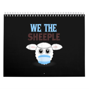 Wir sind die Schafe lustige Schafe mit Gesichtsm Kalender
