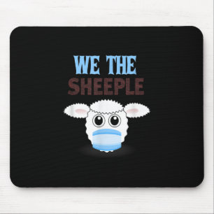Wir sind die Schafe lustige Schafe mit Gesichtsm Mousepad
