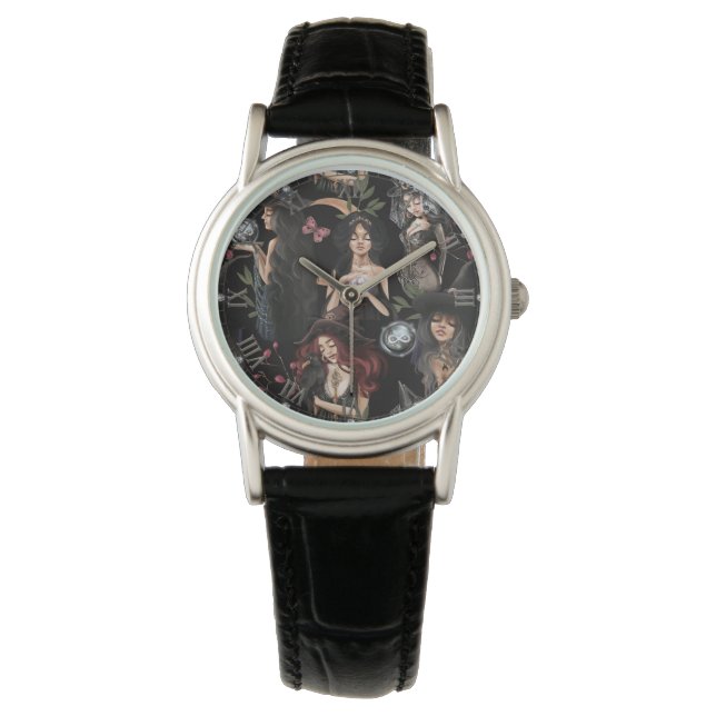 Wir sind die Töchter von Hexen, die man nicht bren Armbanduhr (Vorderseite)